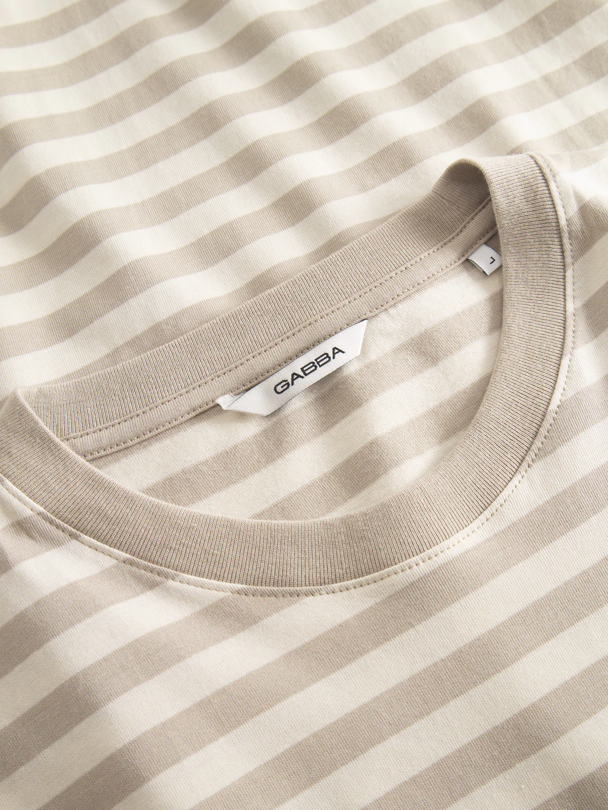 GABdune Logo Stripes SS GOTS - Beige Stripe - Image 5