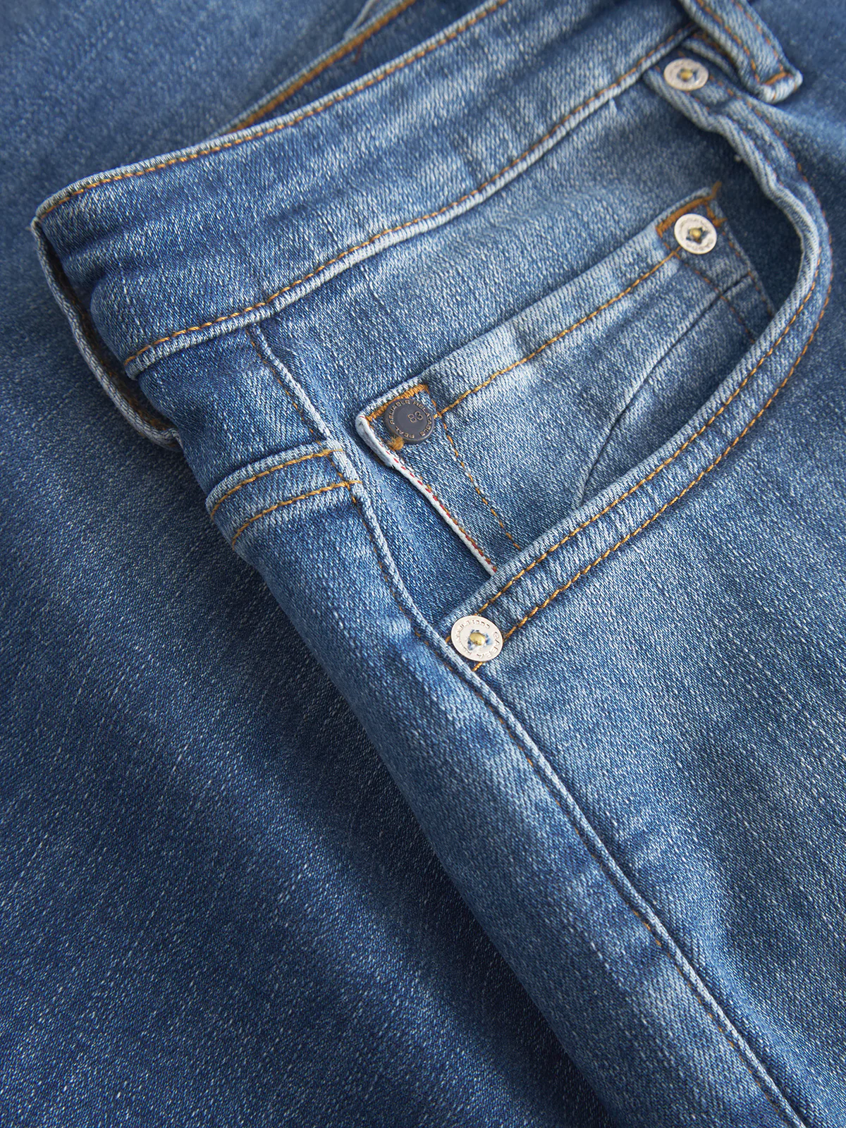 Markus Selvedge Shorts Limited - Mid Blue Denim - Image 6